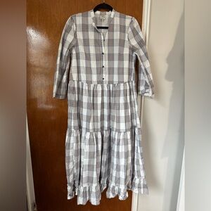 Baum und Pferdgarten plaid cotton dress